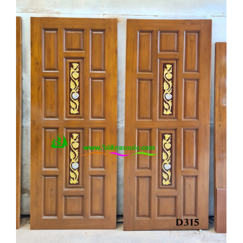 ประตูไม้สักบานเดี่ยว รหัส D315